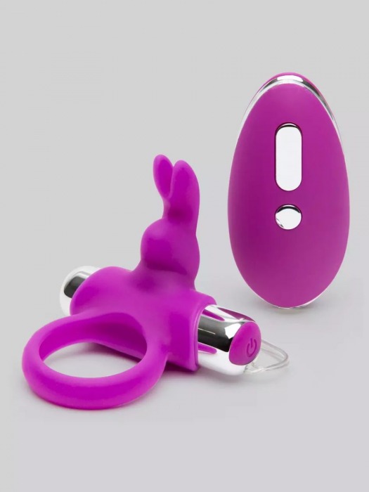 Лиловое виброкольцо с пультом ДУ Remote Control Cock Ring - Happy Rabbit - в Уфе купить с доставкой