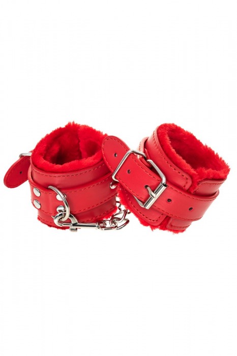 Красные наручники Anonymo из искусственной кожи - ToyFa - купить с доставкой в Уфе