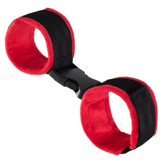 Красно-черные велюровые оковы Anonymo - ToyFa - купить с доставкой в Уфе Красно-черные велюровые оковы Anonymo - ToyFa - купить с доставкой в Уфе