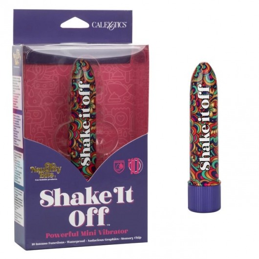 Мини-вибратор Shake It Off Powerful Mini Vibrator - 12,75 см. - California Exotic Novelties