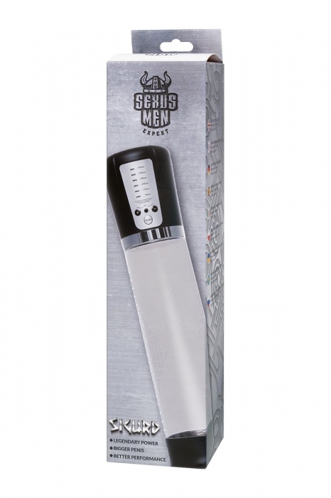 Прозрачная автоматическая помпа для пениса Sigurd - Sexus - в Уфе купить с доставкой