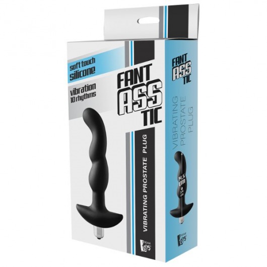 Черная вибропробка для простаты FantASStic Vibrating Prostate Plug - 14,5 см. - Dream Toys - в Уфе купить с доставкой