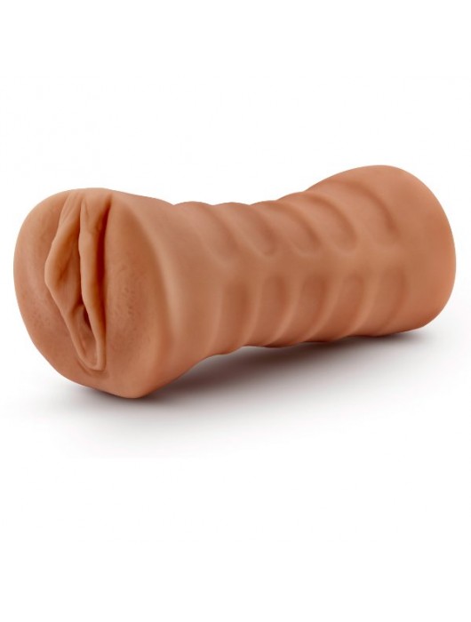 Мастурбатор-вагина цвета карамели Julieta с вибрацией - Blush Novelties - в Уфе купить с доставкой