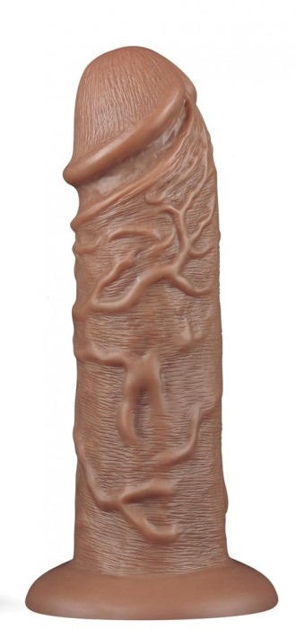 Коричневый фаллоимитатор Cubby dildo - 26,6 см. - Lovetoy в Уфе Коричневый фаллоимитатор Cubby dildo - 26,6 см. - Lovetoy