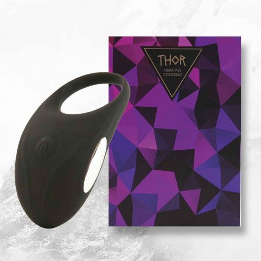 Черное эрекционное виброкольцо Thor Cockring - FeelzToys - в Уфе купить с доставкой