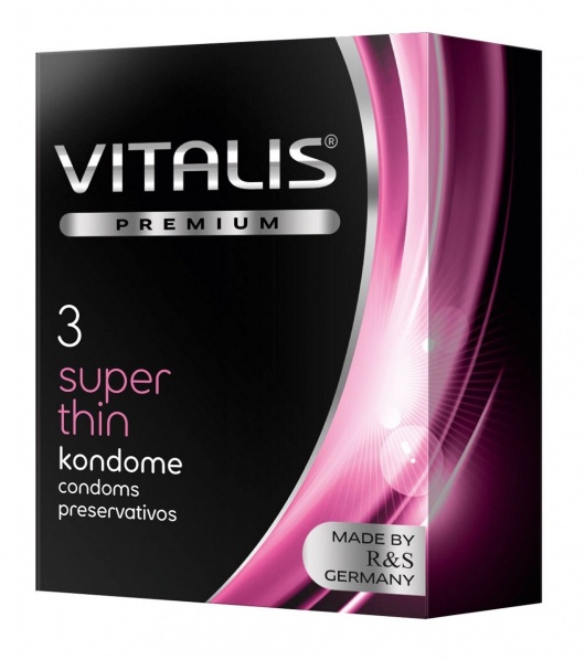 Ультратонкие презервативы VITALIS PREMIUM super thin - 3 шт. - Vitalis - купить с доставкой в Уфе