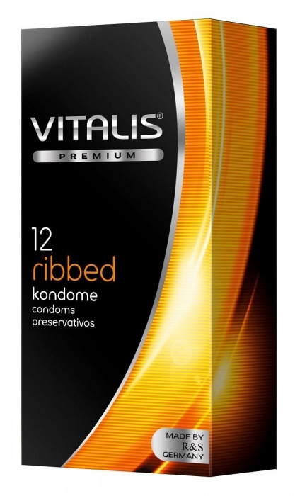 Ребристые презервативы VITALIS PREMIUM ribbed - 12 шт. - Vitalis - купить с доставкой в Уфе