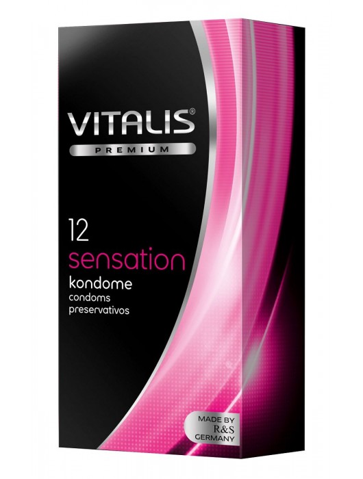 Презервативы VITALIS PREMIUM sensation с пупырышками и кольцами - 12 шт. - Vitalis - купить с доставкой в Уфе