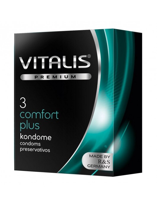 Контурные презервативы VITALIS PREMIUM comfort plus - 3 шт. - Vitalis - купить с доставкой в Уфе