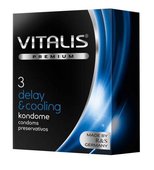 Презервативы VITALIS PREMIUM delay   cooling с охлаждающим эффектом - 3 шт. - Vitalis - купить с доставкой в Уфе