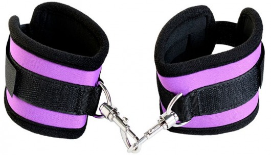 Наручники из неопрена фиолетового цвета - ToyFa - купить с доставкой в Уфе