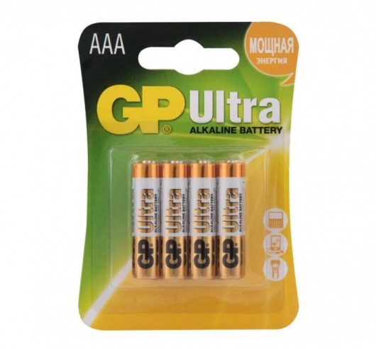 Батарейки алкалиновые GP Ultra Alkaline 24А AАA/LR03 - 4 шт. - Элементы питания - купить с доставкой в Уфе