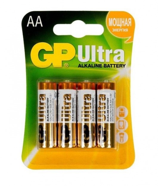 Батарейки алкалиновые GP Ultra Alkaline AA/LR6 - 4 шт. - Элементы питания - купить с доставкой в Уфе