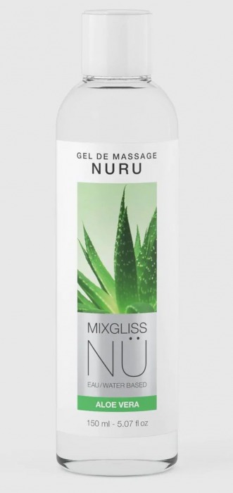 Массажный гель на водной основе Mixgliss NU Aloe Vera - 150 мл. - Strap-on-me - купить с доставкой в Уфе