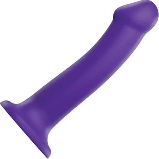 Фиолетовый фаллоимитатор-насадка Strap-On-Me Dildo Dual Density size L - 19 см. - Strap-on-me - купить с доставкой в Уфе