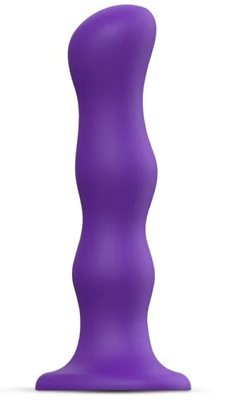 Фиолетовая насадка Strap-On-Me Dildo Geisha Balls size M - Strap-on-me - купить с доставкой в Уфе