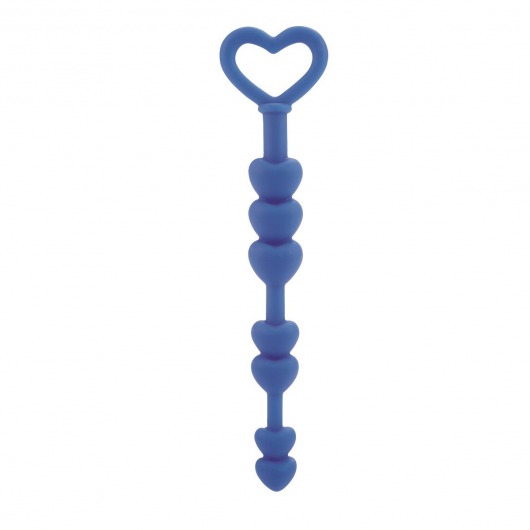 Синие анальные бусы LIA LOVE BEADS - 17,8 см. - California Exotic Novelties