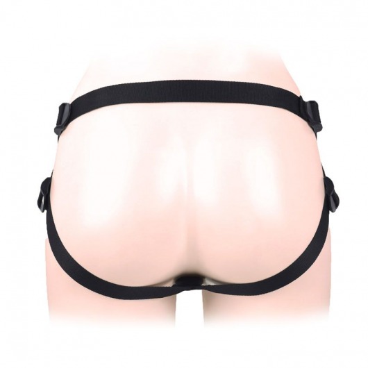 Черный пояс-трусики в комплекте с коннектором и насадкой - Notabu - купить с доставкой в Уфе