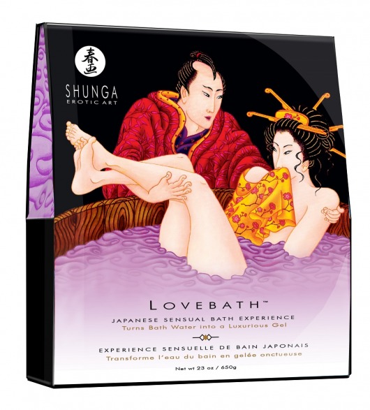 Соль для ванны Lovebath Sensual lotus, превращающая воду в гель - 650 гр. - Shunga - купить с доставкой в Уфе