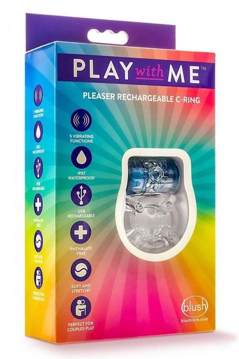 Фиолетовое эрекционное виброкольцо Pleaser Rechargeable C-Ring - Blush Novelties - в Уфе купить с доставкой
