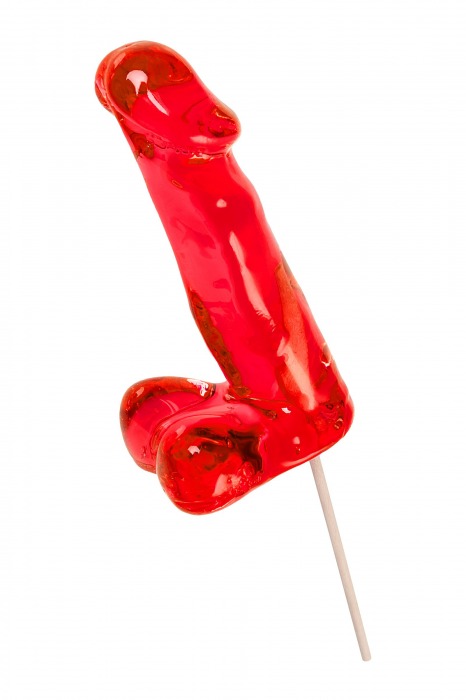 Красный леденец в форме члена со вкусом виски - 173 гр. - Sosuчki - купить с доставкой в Уфе