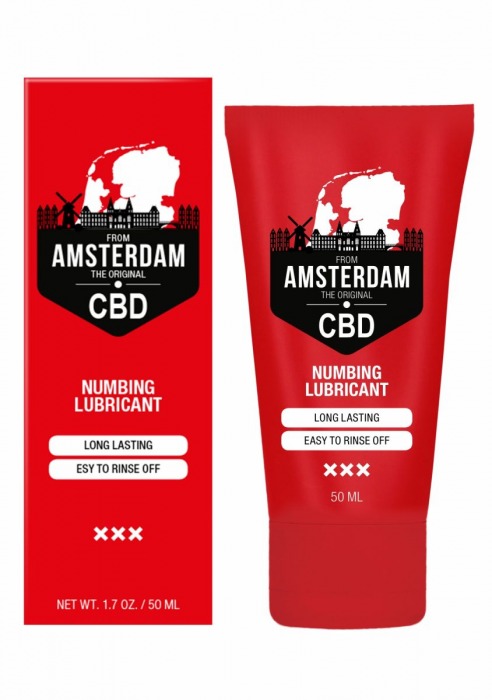 Пролонгирующий лубрикант Numbing CBD from Amsterdam - 50 мл. - Shots Media BV - купить с доставкой в Уфе