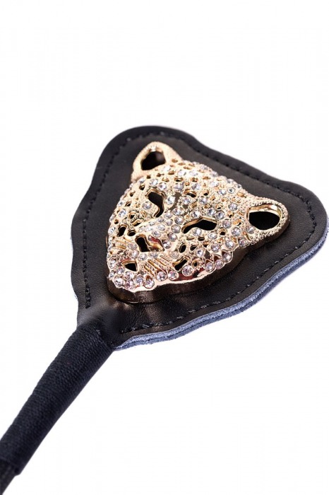 Чёрный стек с фигуркой леопарда на наконечнике - 21 см. - ToyFa - купить с доставкой в Уфе