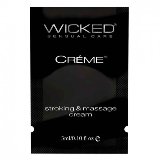 Крем для массажа и мастурбации Wicked Stroking and Massage Creme - 3 мл. - Wicked - купить с доставкой в Уфе