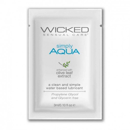 Легкий лубрикант на водной основе Wicked Simply AQUA - 3 мл. - Wicked - купить с доставкой в Уфе