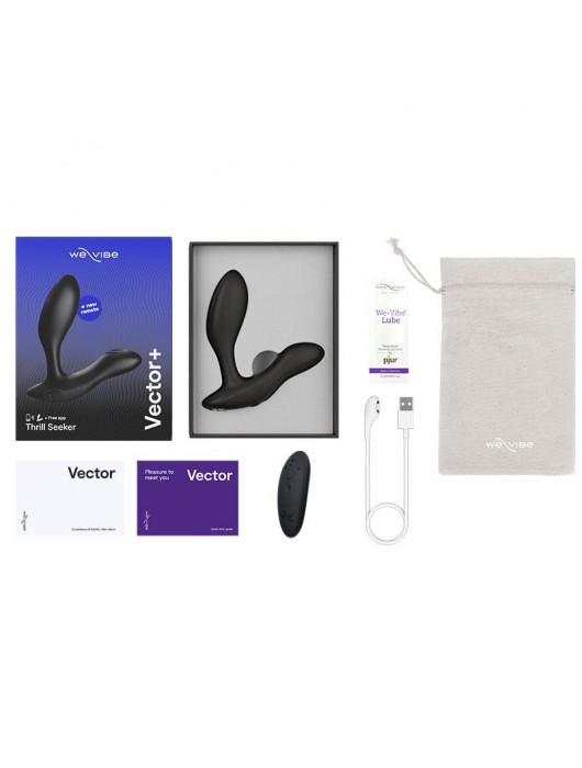 Черный анальный вибратор We-Vibe Vector+ - We-vibe - в Уфе купить с доставкой