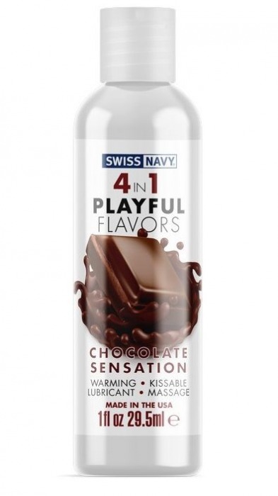 Массажный гель 4-в-1 Chocolate Sensation с ароматом шоколада - 29,5 мл. - Swiss navy - купить с доставкой в Уфе