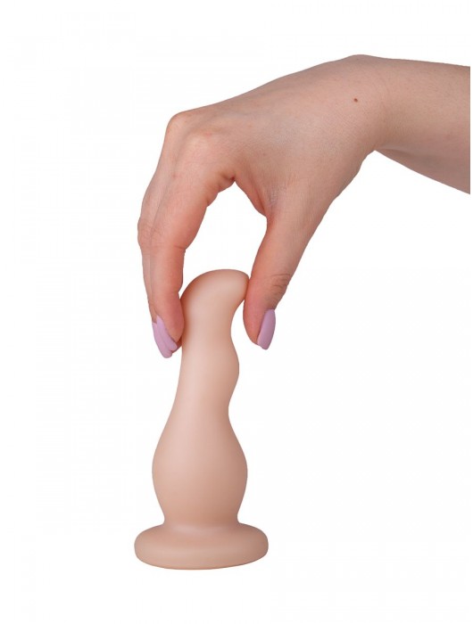 Телесный стимулятор простаты с изгибами - 13,5 см. - LOVETOY (А-Полимер) - в Уфе купить с доставкой