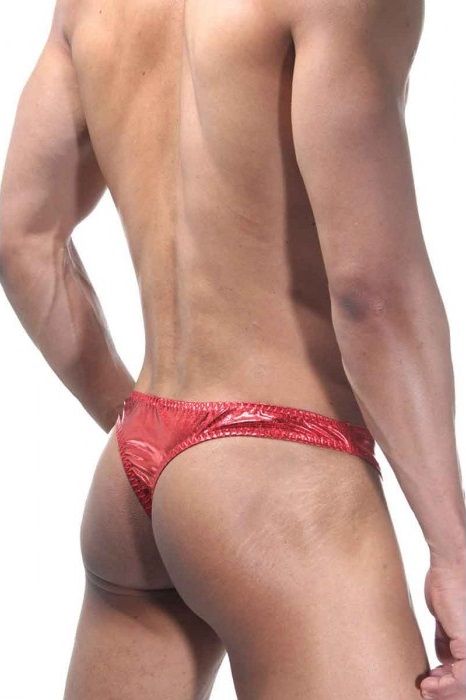 Мужские трусы-тонги с золотистыми вставками - La Blinque купить с доставкой