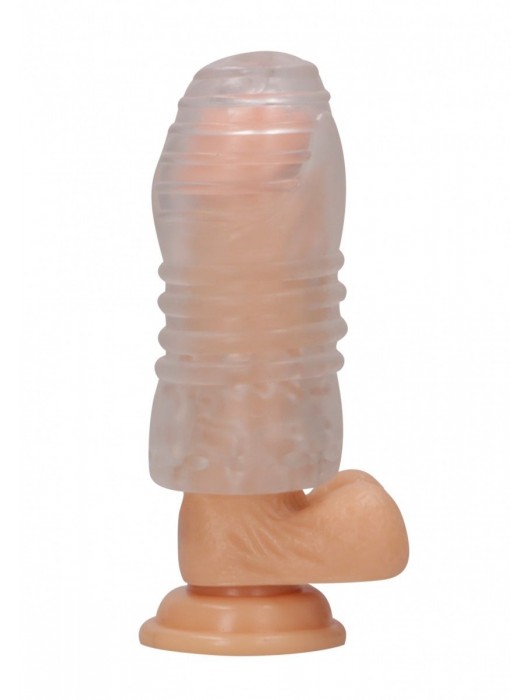 Прозрачный рельефный мастурбатор No.68 Stroker - Shots Media BV - в Уфе купить с доставкой