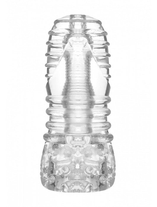 Прозрачный рельефный мастурбатор No.68 Stroker - Shots Media BV - в Уфе купить с доставкой