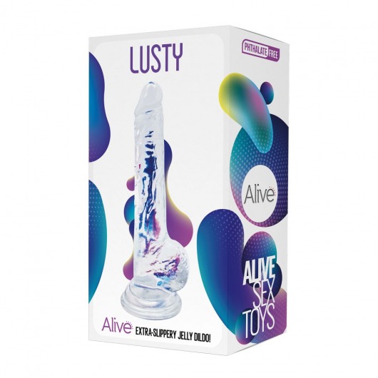 Прозрачный фаллоимитатор на присоске Lusty Jelly Dildo - 18 см. - Adrien Lastic