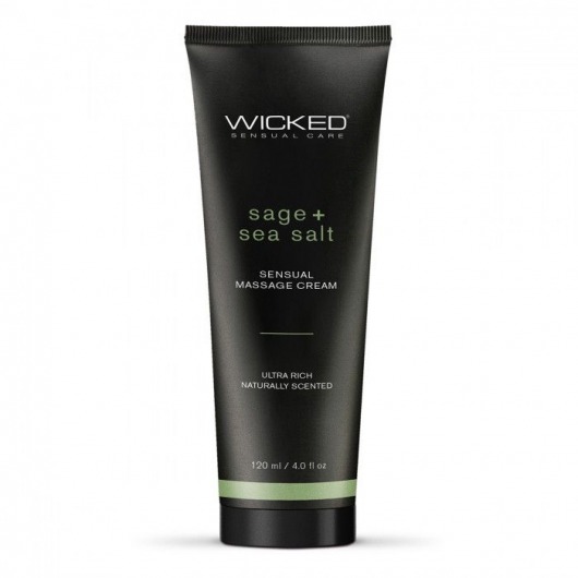 Массажный легкий крем WICKED Sage plus Sea Salt - 120 мл. - Wicked - купить с доставкой в Уфе