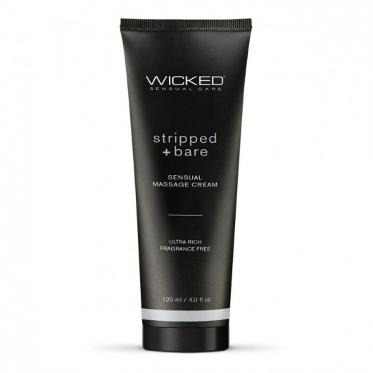 Массажный легкий крем WICKED Stripped plus Bare - 120 мл. - Wicked - купить с доставкой в Уфе