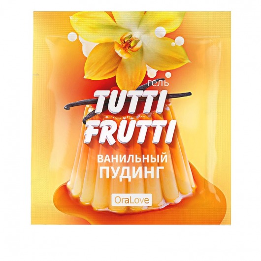 Пробник гель-смазки Tutti-frutti со вкусом ванильного пудинга - 4 гр. - Биоритм - купить с доставкой в Уфе