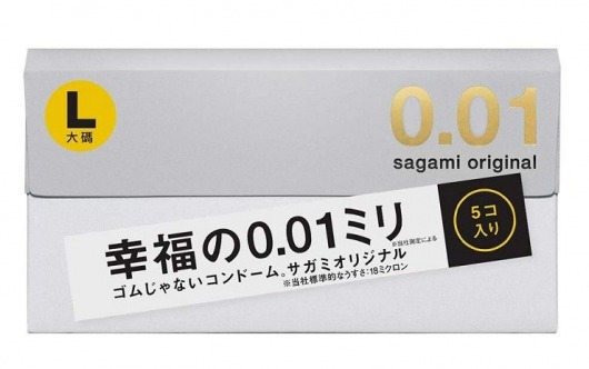 Презервативы Sagami Original 0.02 L-size увеличенного размера - 5 шт. - Sagami - купить с доставкой в Уфе