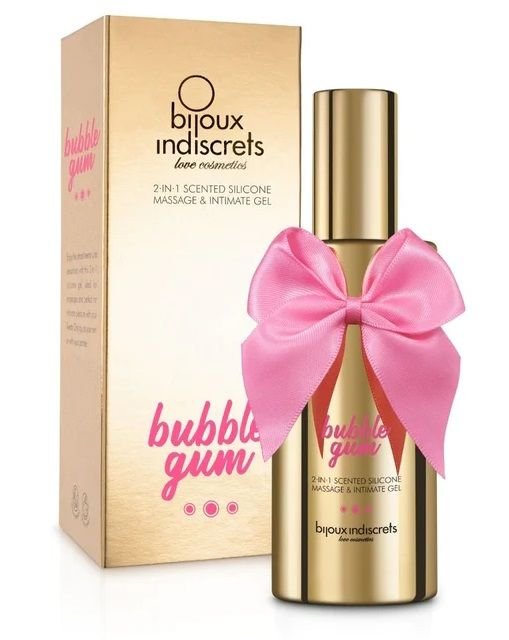 Гель с ароматом жвачки Bubblegum 2-in-1 Scented Silicone Massage And Intimate Gel - 100 мл. - Bijoux Indiscrets - купить с доставкой в Уфе