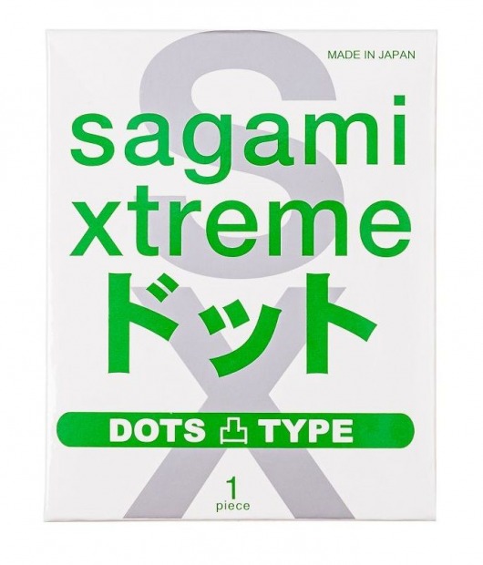 Презерватив Sagami Xtreme Type-E с точками - 1 шт. - Sagami - купить с доставкой в Уфе