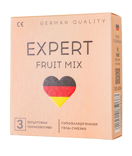 Ароматизированные презервативы EXPERT Fruit Mix - 3 шт. - Expert - купить с доставкой в Уфе