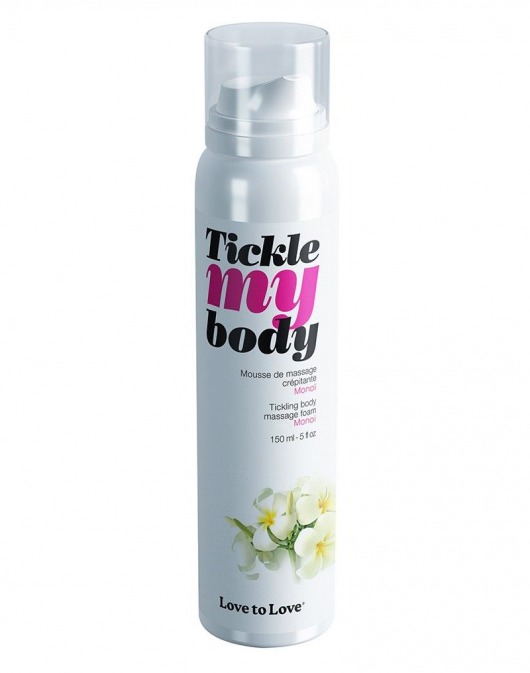 Массажная хрустящая пенка Tickle My Body Monoi с ароматом моной - 150 мл. - Love to Love - купить с доставкой в Уфе