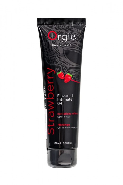 Интимный гель на водной основе Lube Tube Strawberry с клубничным вкусом - 100 мл. - ORGIE - купить с доставкой в Уфе