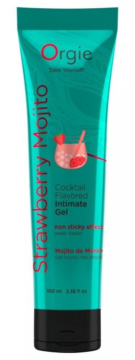 Съедобный интимный гель Orgie Lube Tube Cocktail Strawberry Mojito - 100 мл. - ORGIE - купить с доставкой в Уфе