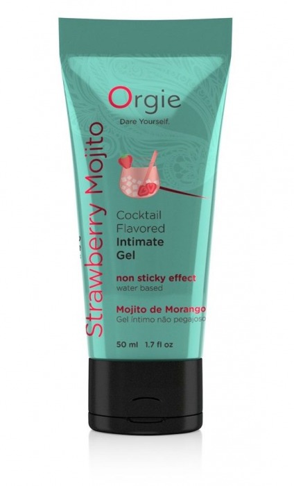 Съедобный интимный гель Orgie Lube Tube Cocktail Strawberry Mojito - 50 мл. - ORGIE - купить с доставкой в Уфе