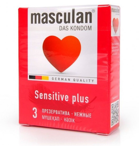 Презервативы Masculan Sensitive plus - 3 шт. - Masculan - купить с доставкой в Уфе