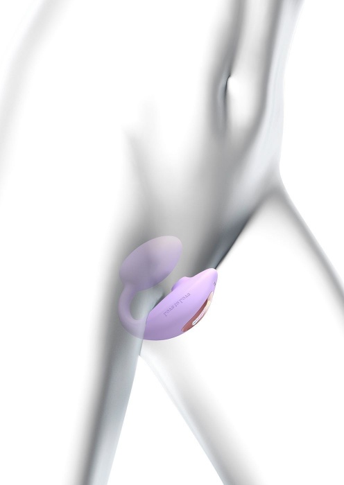 Сиреневый U-образный стимулятор клитора и точки G с пультом ДУ Wonderlover - Love to Love