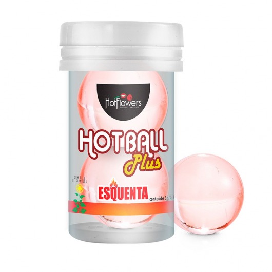 Лубрикант на масляной основе Hot Ball Plus с разогревающим эффектом (2 шарика по 3 гр.) - HotFlowers - купить с доставкой в Уфе